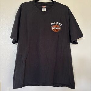 HARLEY DAVIDSON Paradise Black Graphic Tee